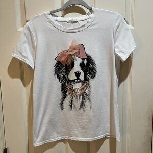 Cavilier Kiings Charles white shirt with bow M